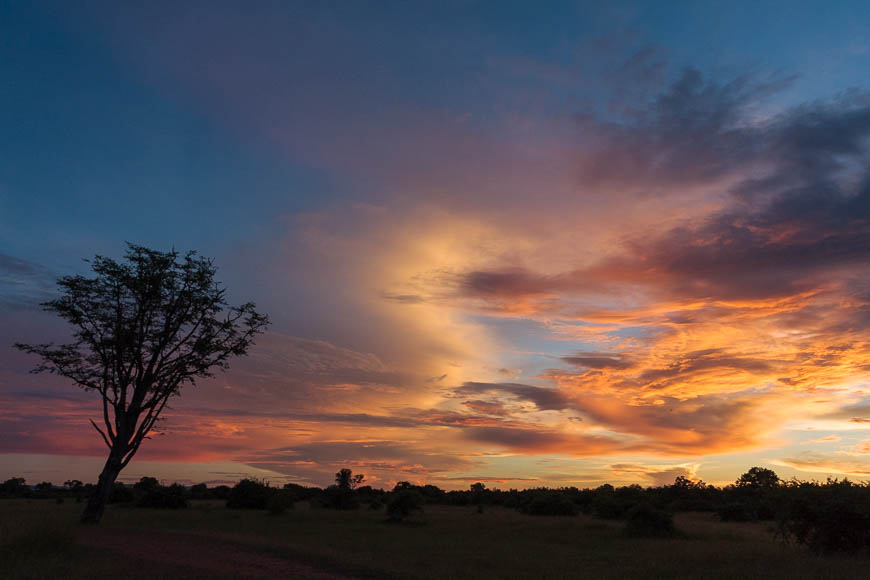 A stunning rains sunset in South Luangwa.