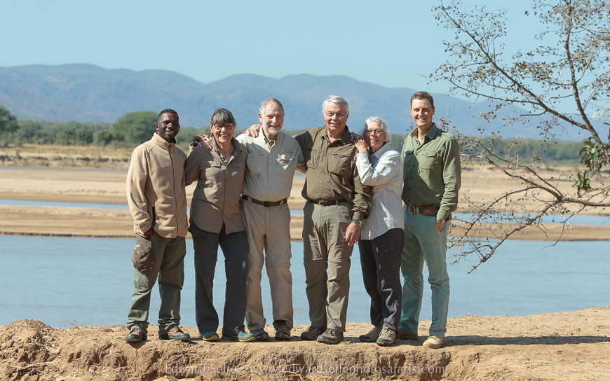Lynne, mark, don & kathy on photo safari in south luangwa national park.