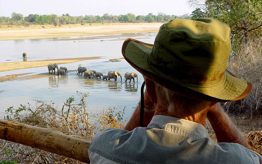 Overlooking the Luangwa River from an elephant hide.