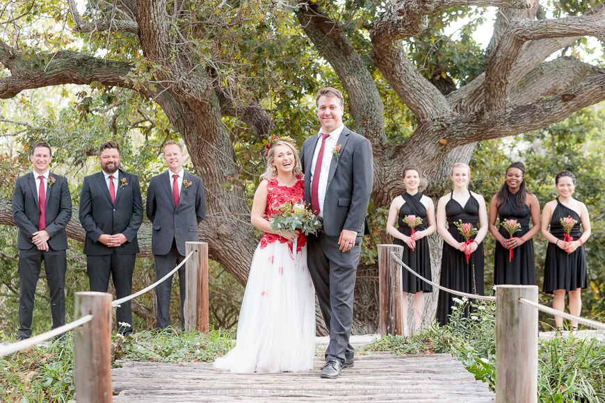 A wedding line up in South Africas Gansbaai area.