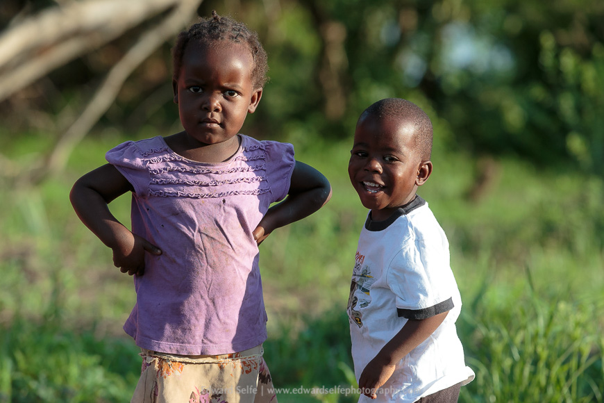 A couple of Mfuwe Village kids give me some attitude in December 2017.